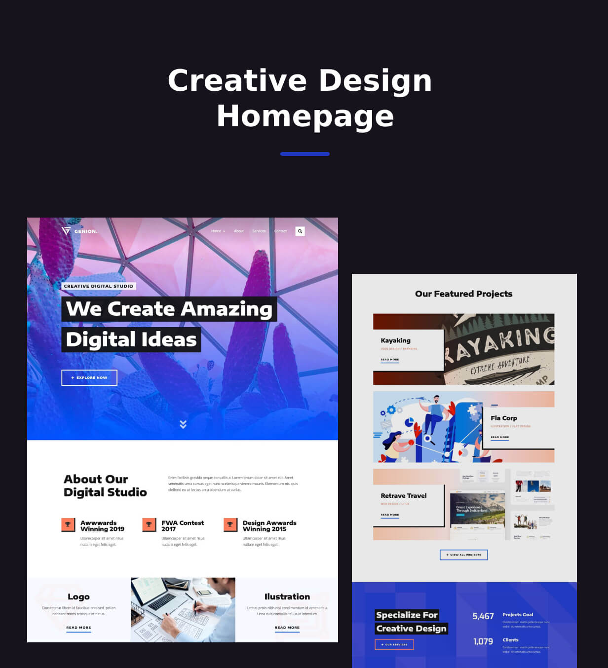 Genion | Creative & Design Elementor Template Kit - 1