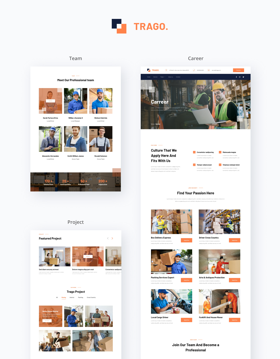 Trago | Moving Company Elementor Template Kit - 3