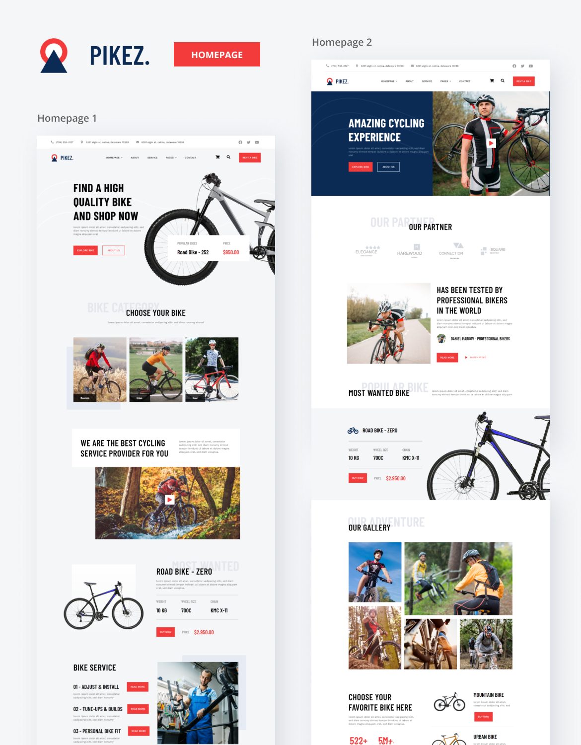 Pikez | Bicycle Store & Company Elementor Template Kit - 1