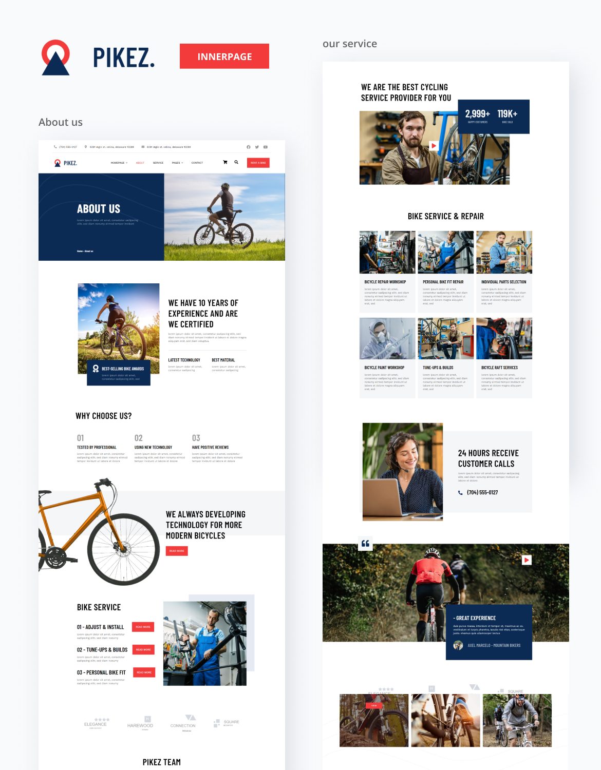 Pikez | Bicycle Store & Company Elementor Template Kit - 2