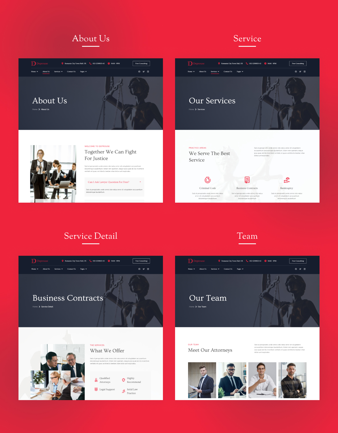 Deprouse - Law Firm & Lawyer Elementor Template Kit - 2