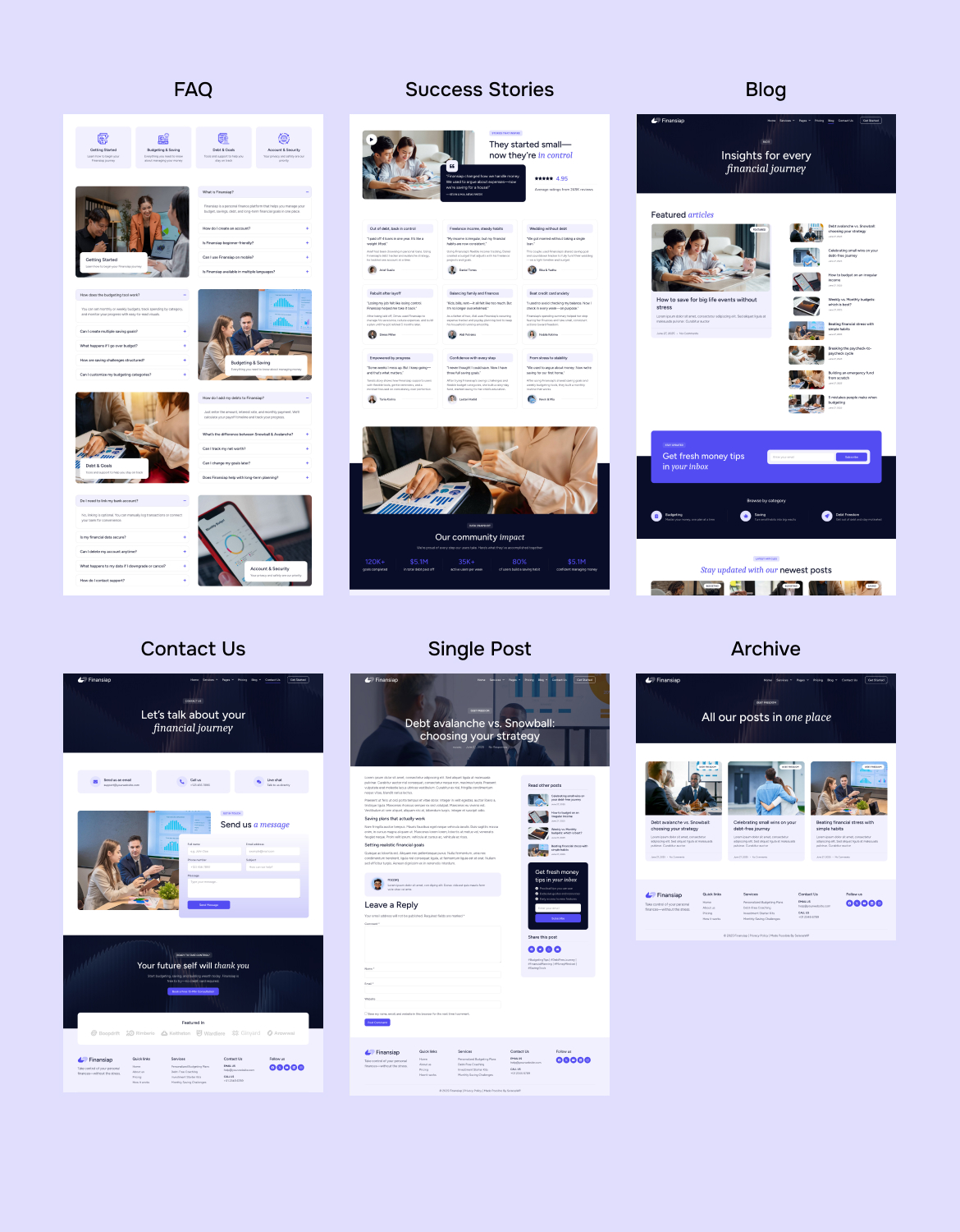 FinanSiap - Financial Coach & Consulting Elementor Pro Template Kit