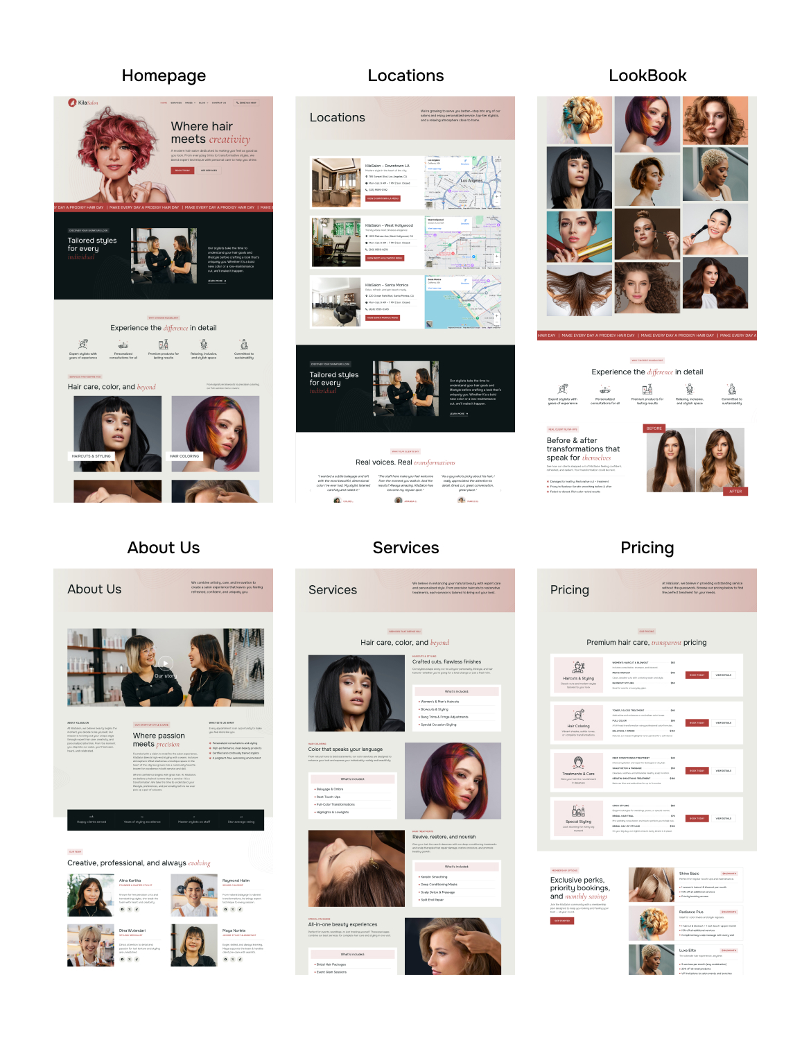 KilaSalon - Hair and Beauty Salon Elementor Template Kit