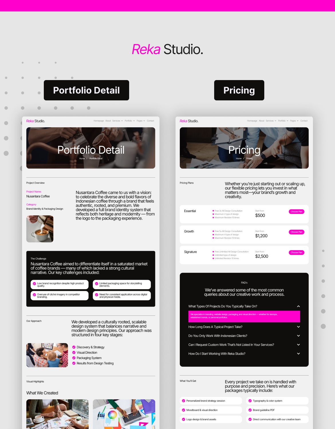 RekaStudio - Design Agency and Portfolio Elementor Pro Template Kit