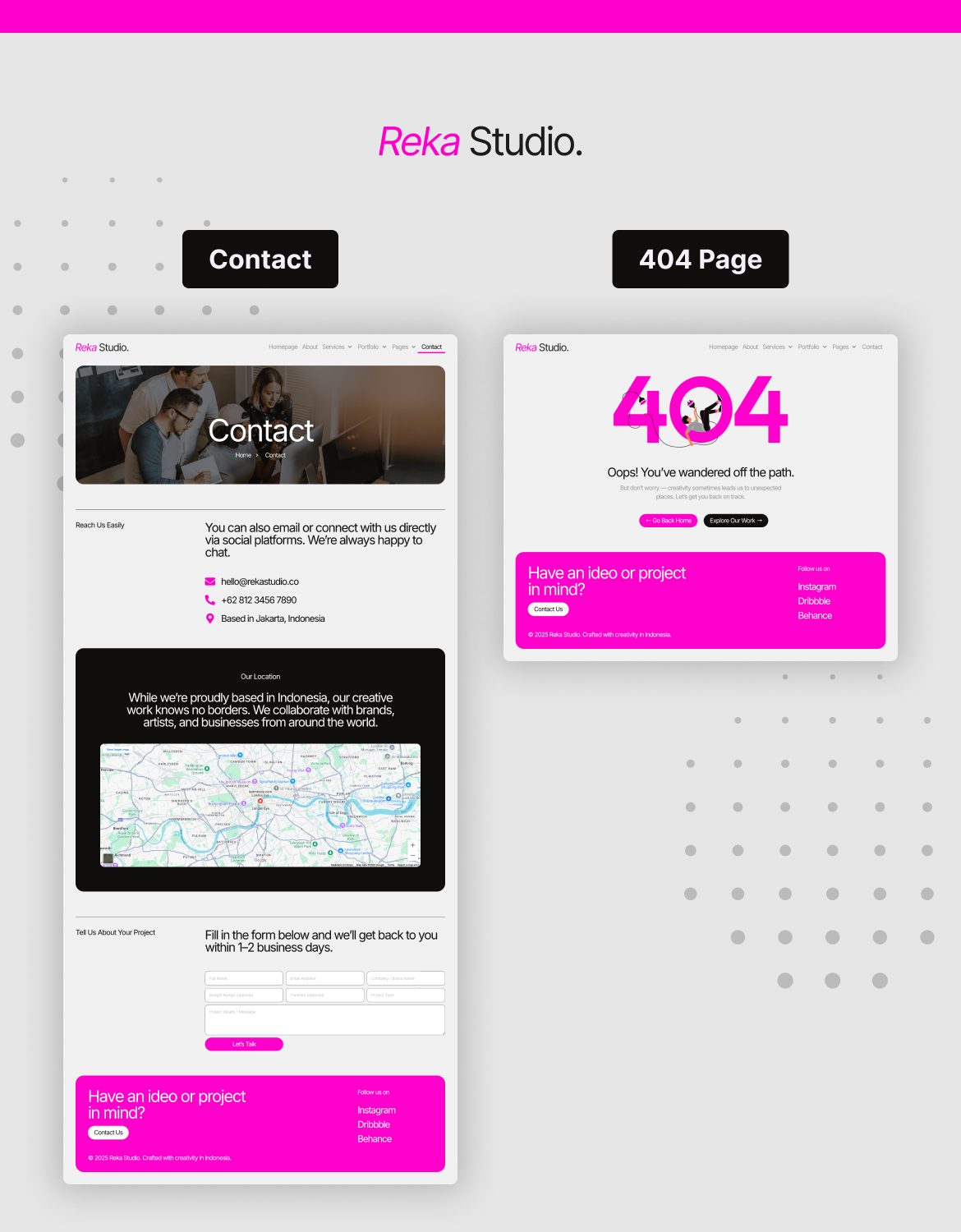 RekaStudio - Design Agency and Portfolio Elementor Pro Template Kit