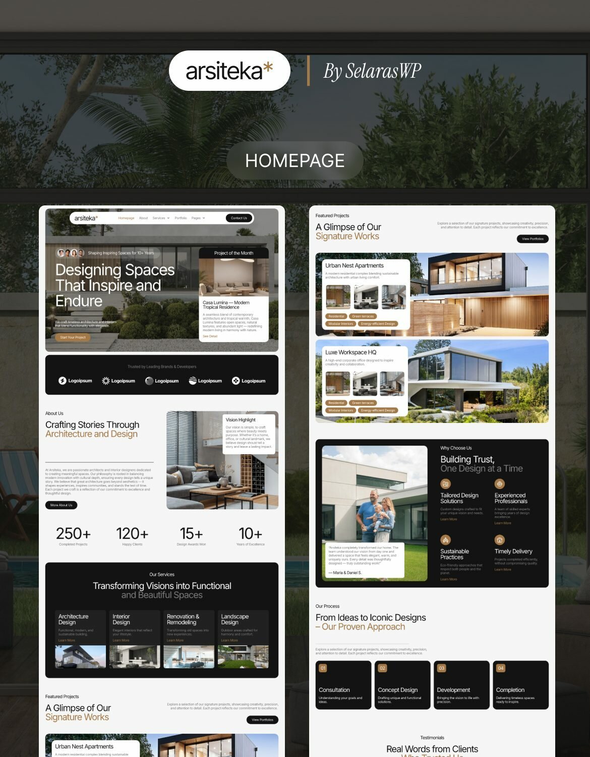 Arsiteka - Architecture & Interior Design Elementor Template Kit