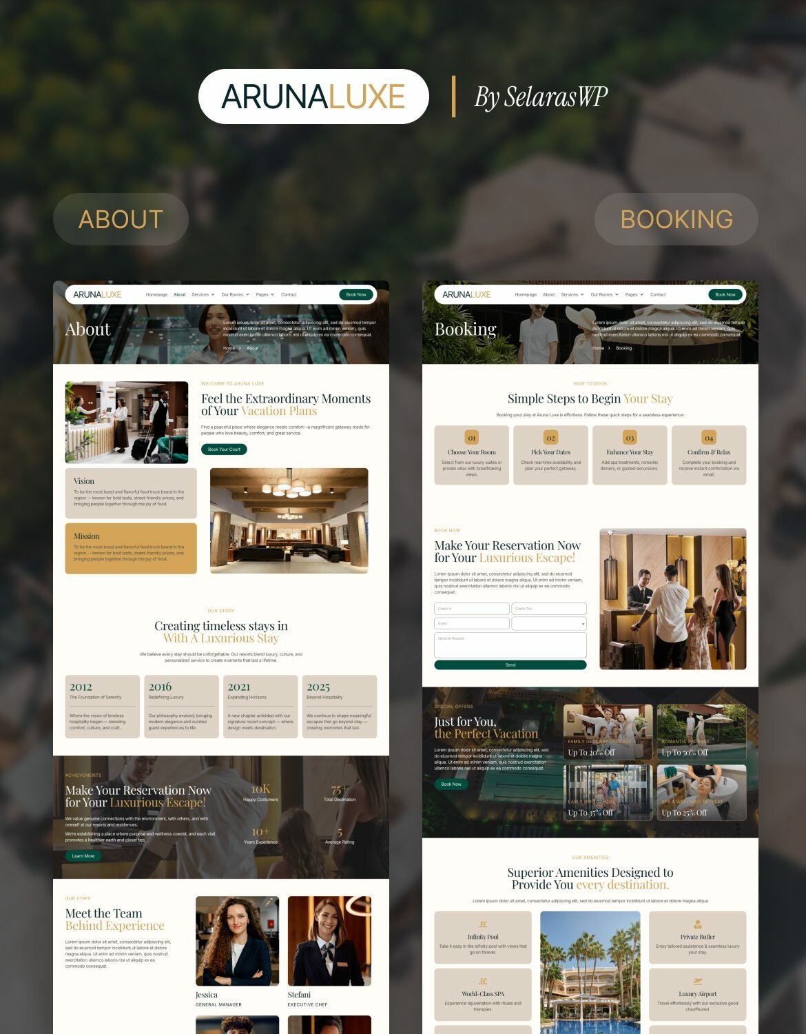ArunaLuxe - Hotel & Resort Elementor Template Kit