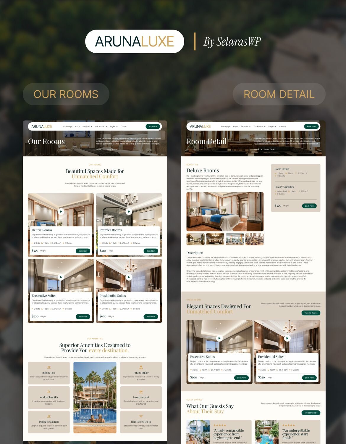 ArunaLuxe - Hotel & Resort Elementor Template Kit