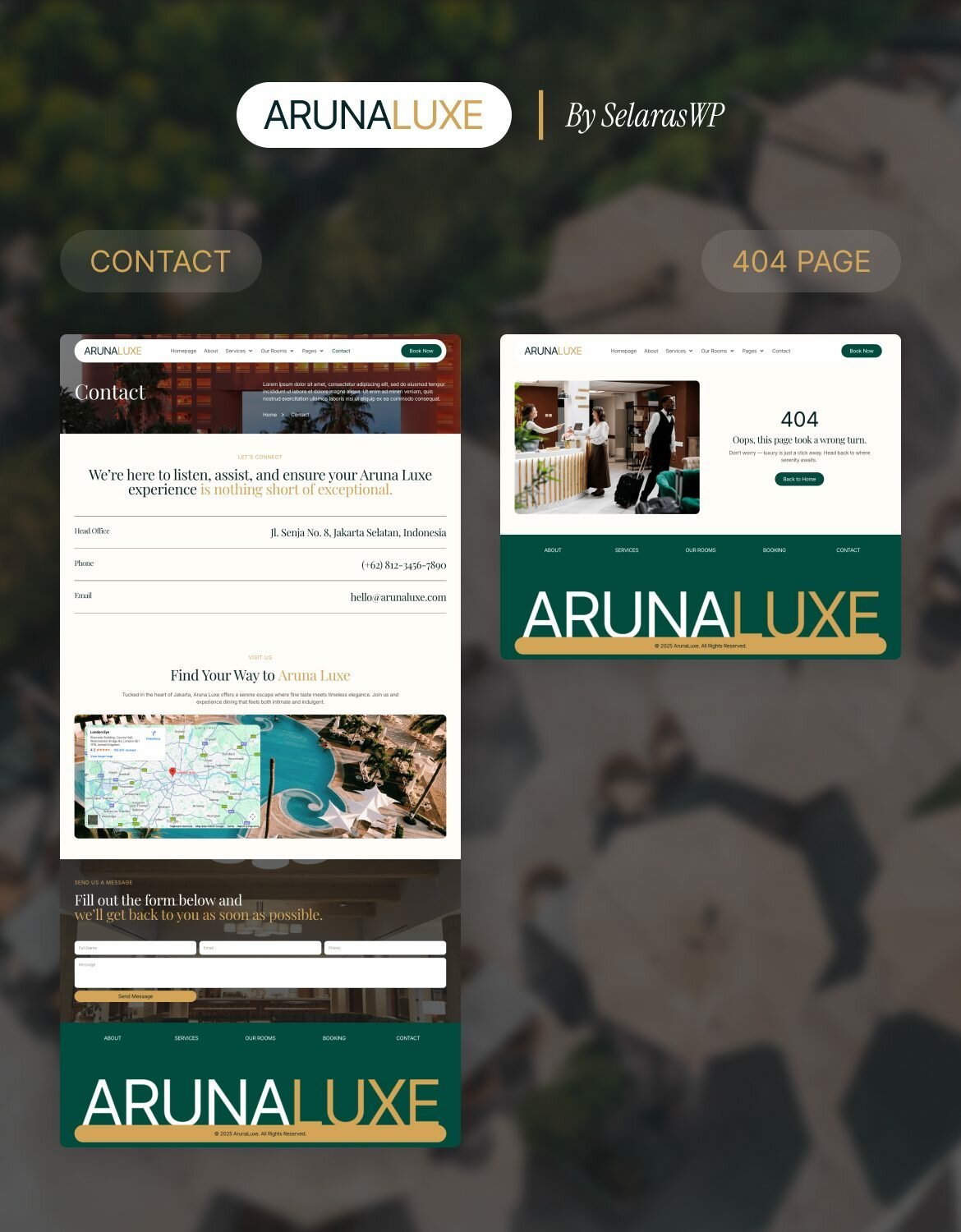 ArunaLuxe - Hotel & Resort Elementor Template Kit