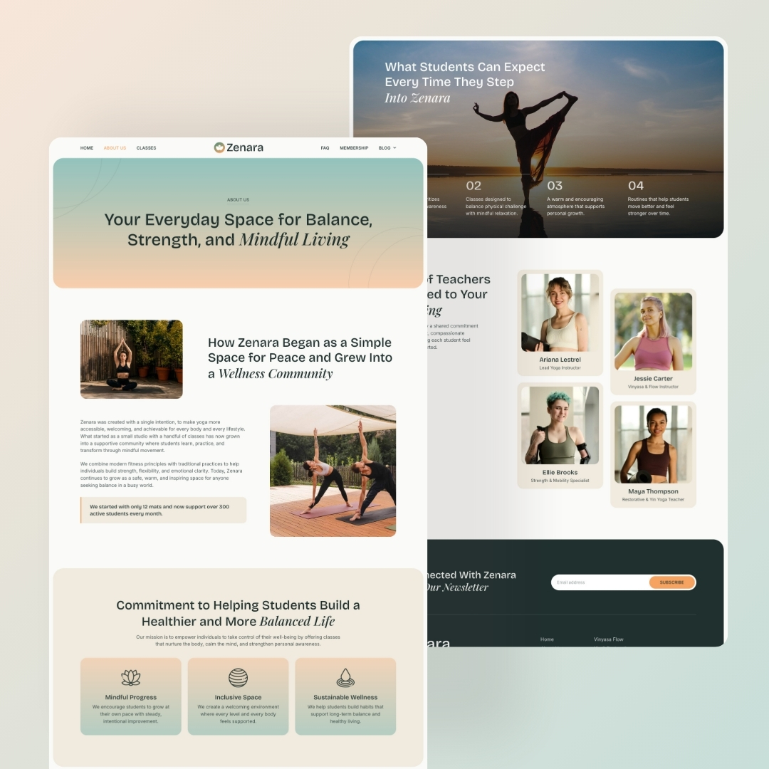 Zenara - Yoga Studio & Fitness Elementor Template Kit