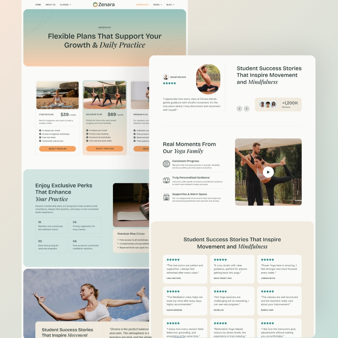 Zenara - Yoga Studio & Fitness Elementor Template Kit