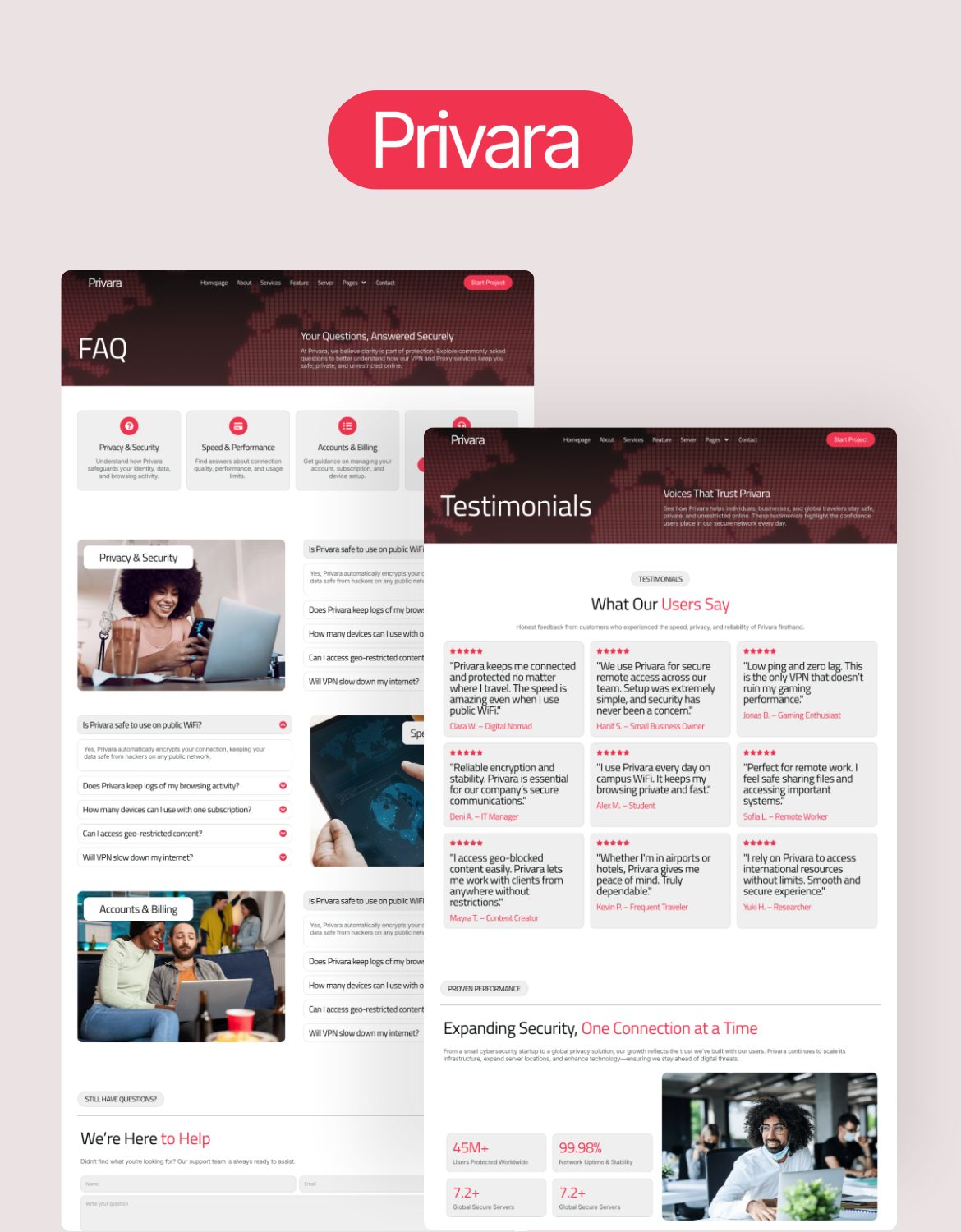 Privara - VPN Service & Proxy Elementor Pro Template Kit
